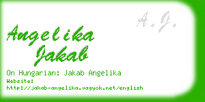 angelika jakab business card